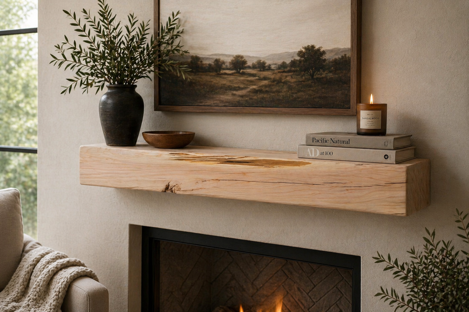 Reclaimed Solid Wood Mantel - 6.125” x 4.75” x 43” - SM109