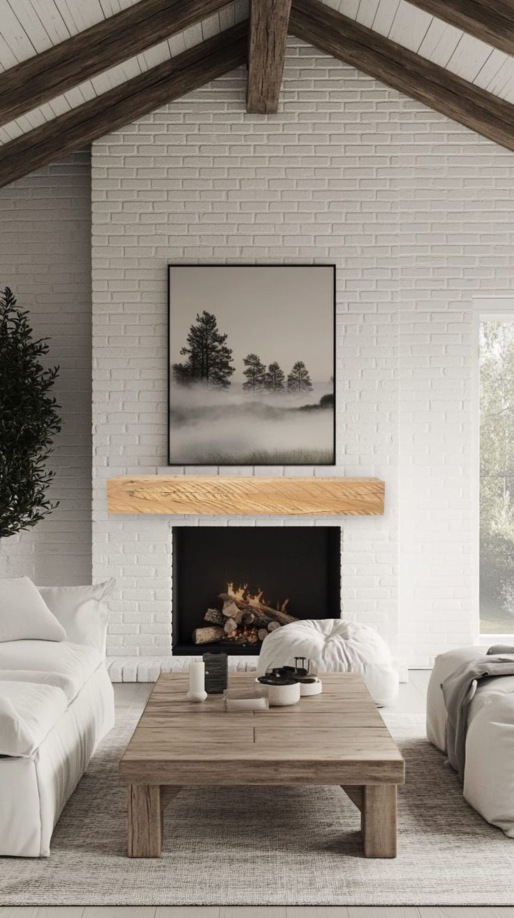 6.75" x 5.75" x 48" Solid Mantel