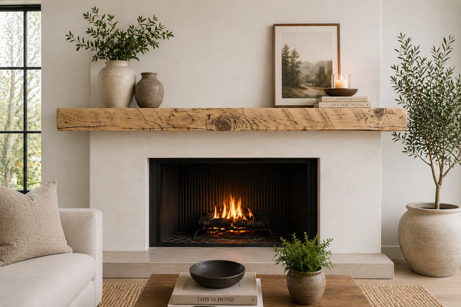 Reclaimed Solid Wood Mantel - 9.75” x 3.75” x 63.5” - SM113