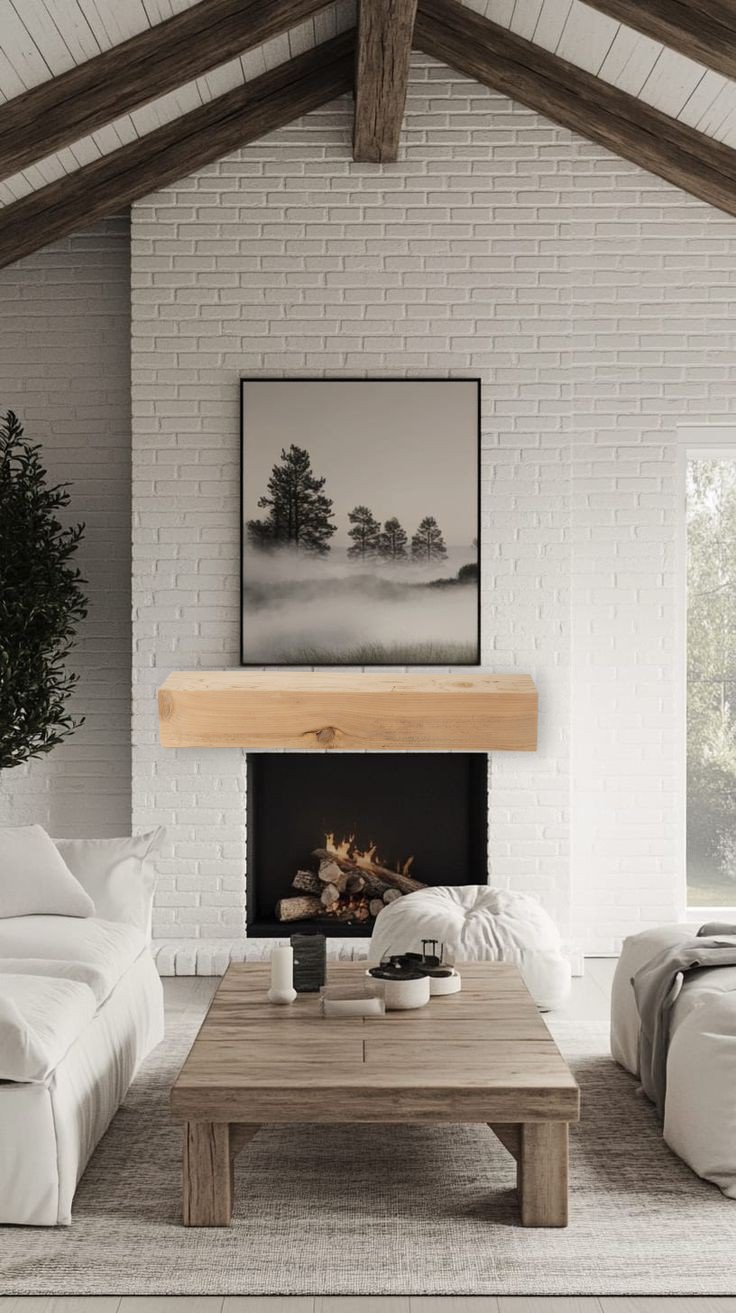 7.75" x 6.75" x 43.75" Solid Mantel