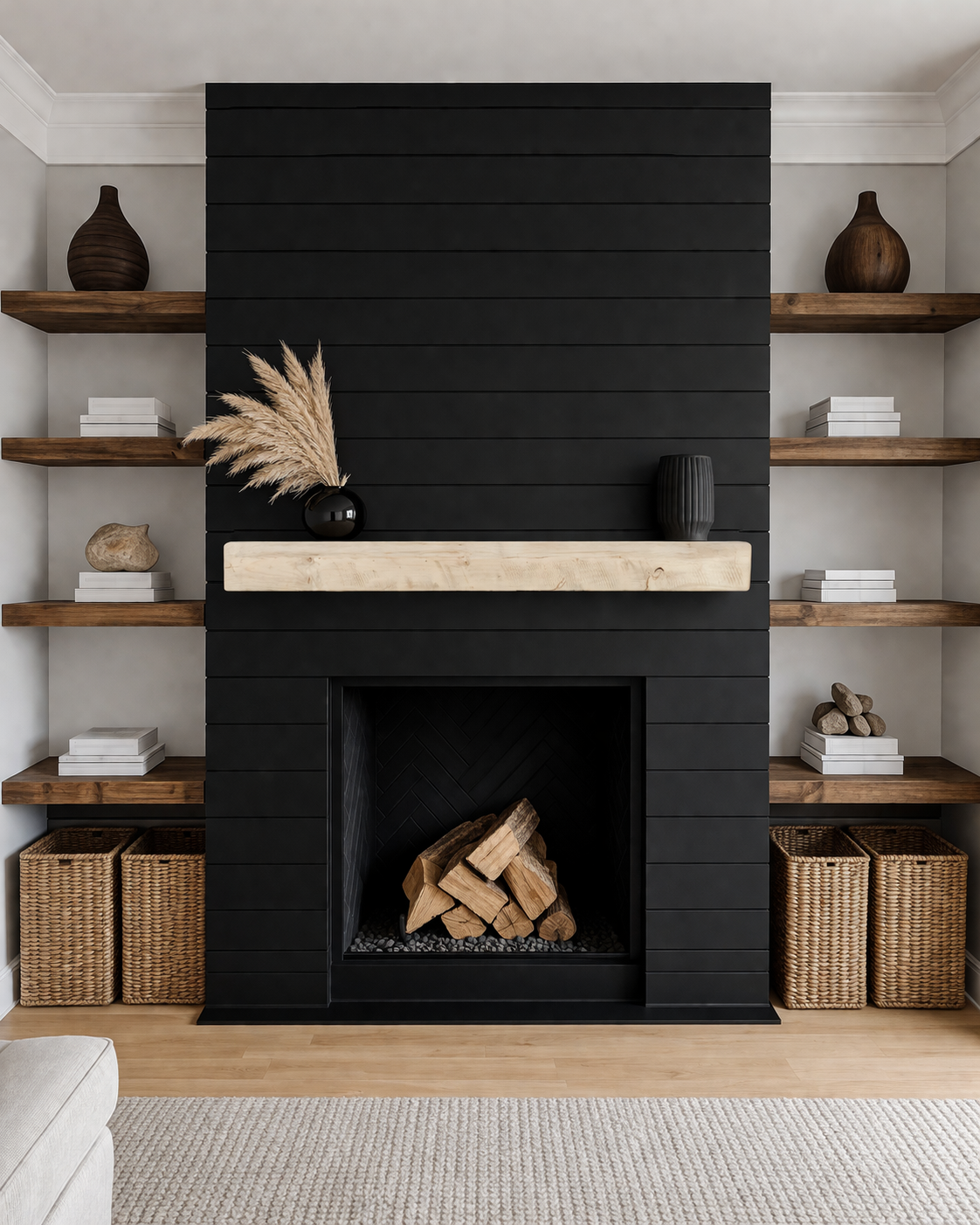 Reclaimed Solid Wood Mantel - 5.625” x 3.75” x 73.125” - SM133