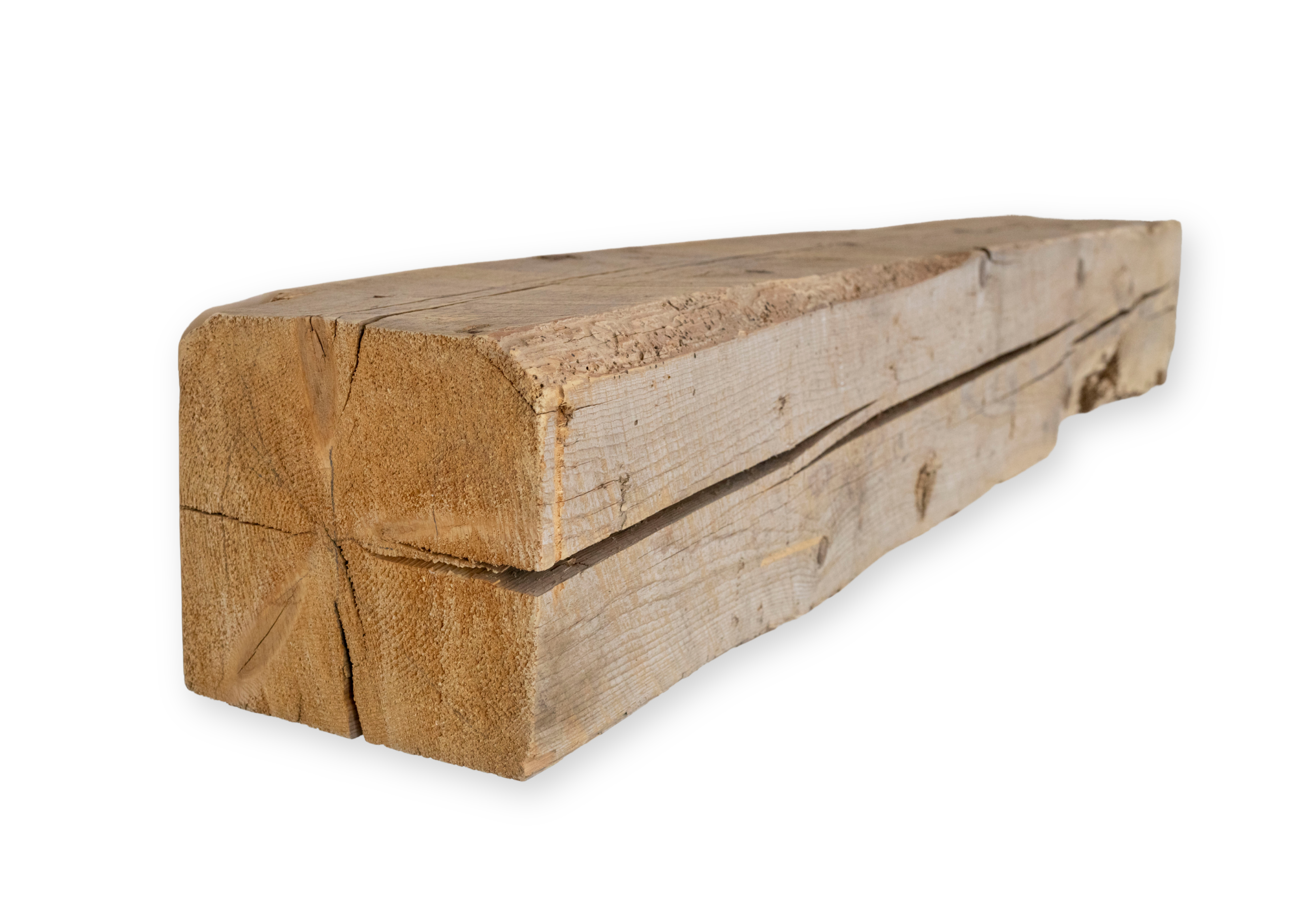 Reclaimed Barnwood Solid Mantel – 9.75” x 9.5” x 77.25” – SM146