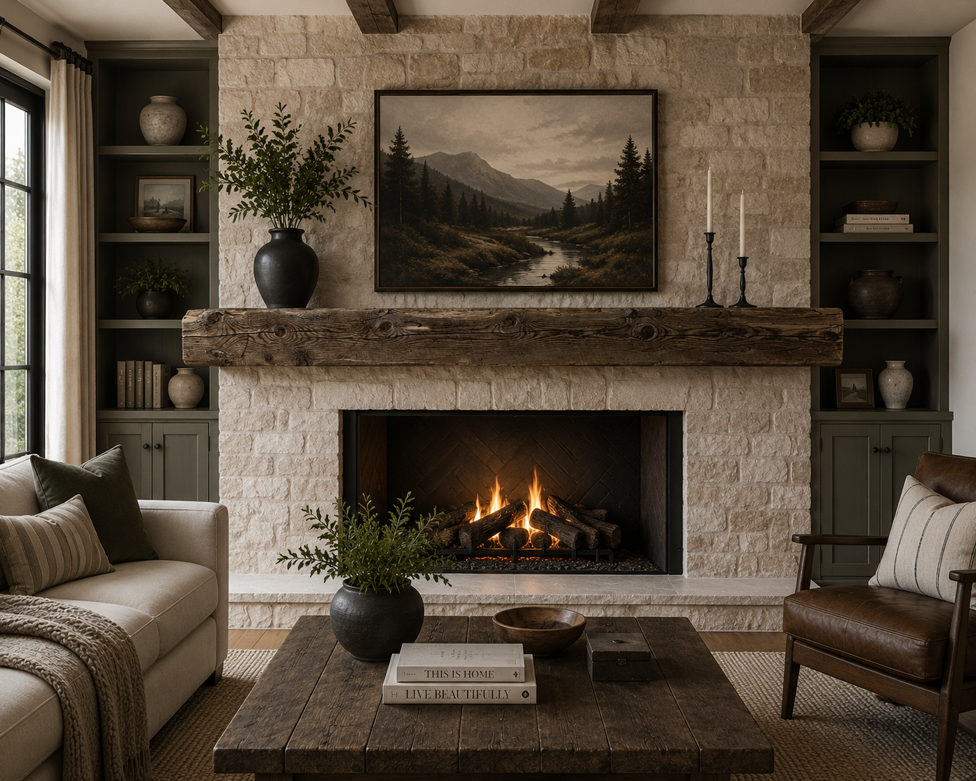 Reclaimed Barnwood Solid Mantel – 12” x 9.25” x 91.25” – SM153