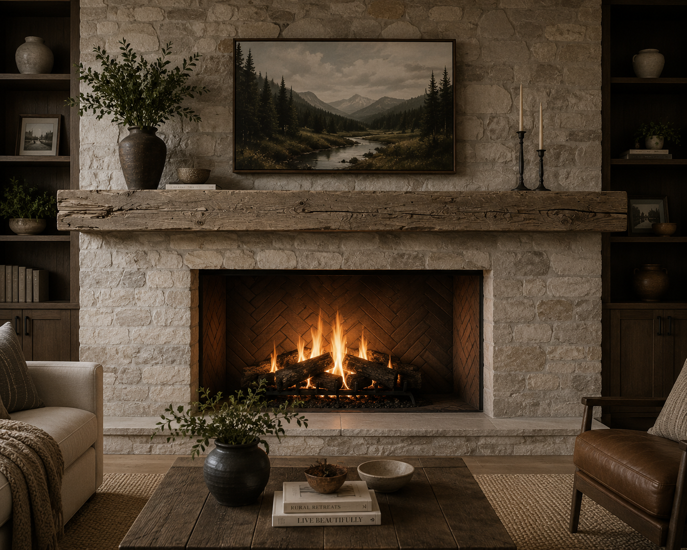 Reclaimed Barnwood Solid Mantel – 11” x 8” x 95.25” – SM154