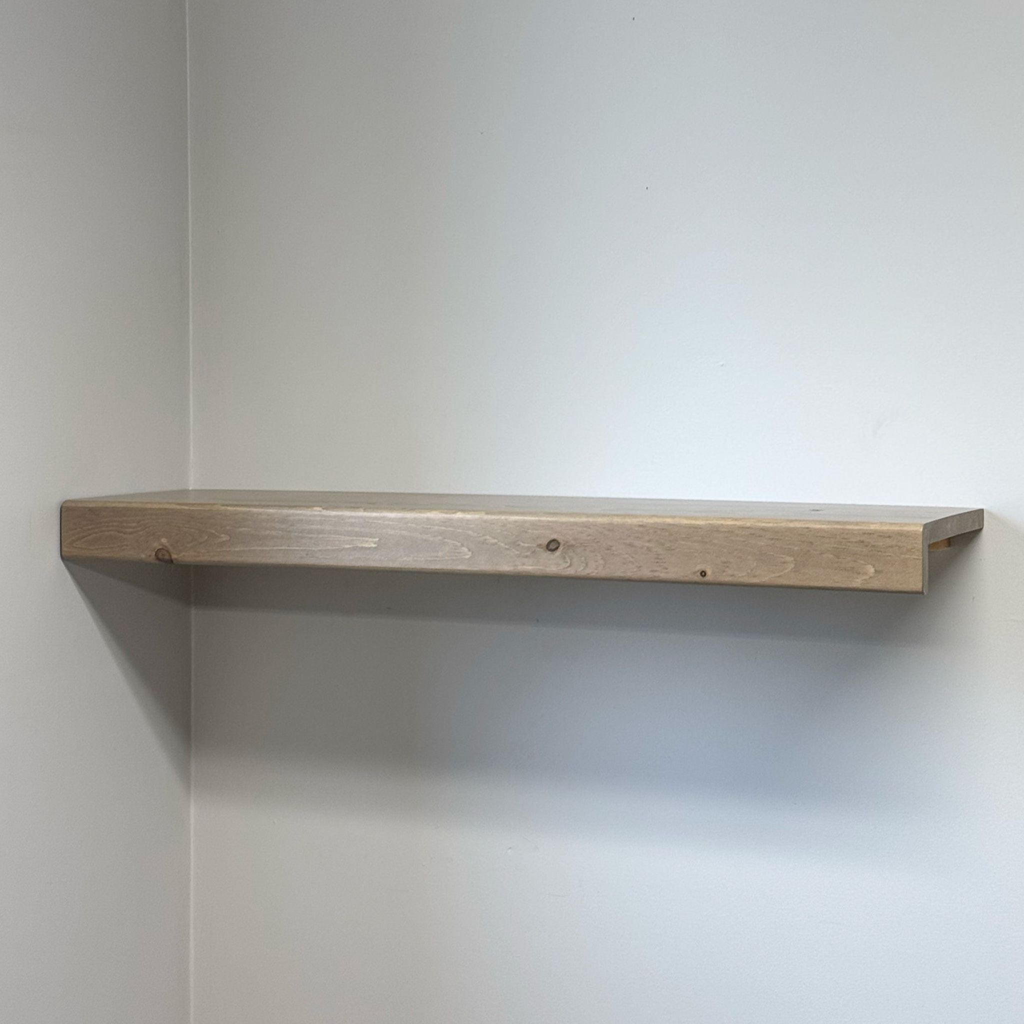2 1/2" L-Shaped Solid Shelf – River Rock