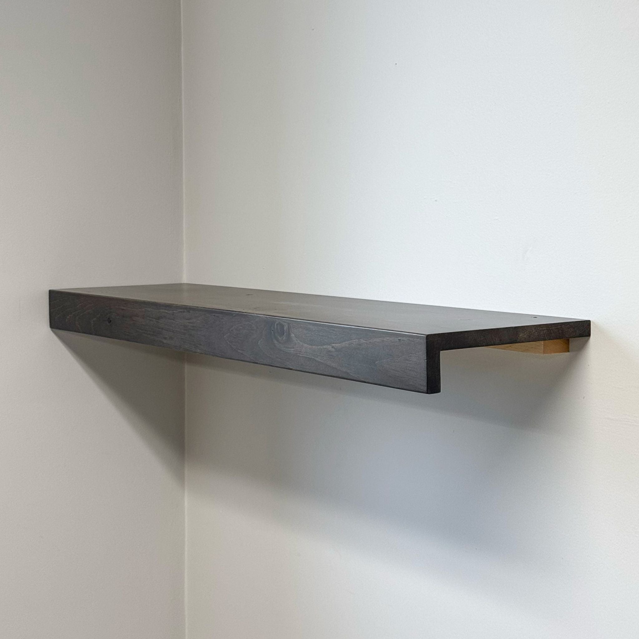 2 1/2" L-Shaped Solid Shelf – Dark Roast