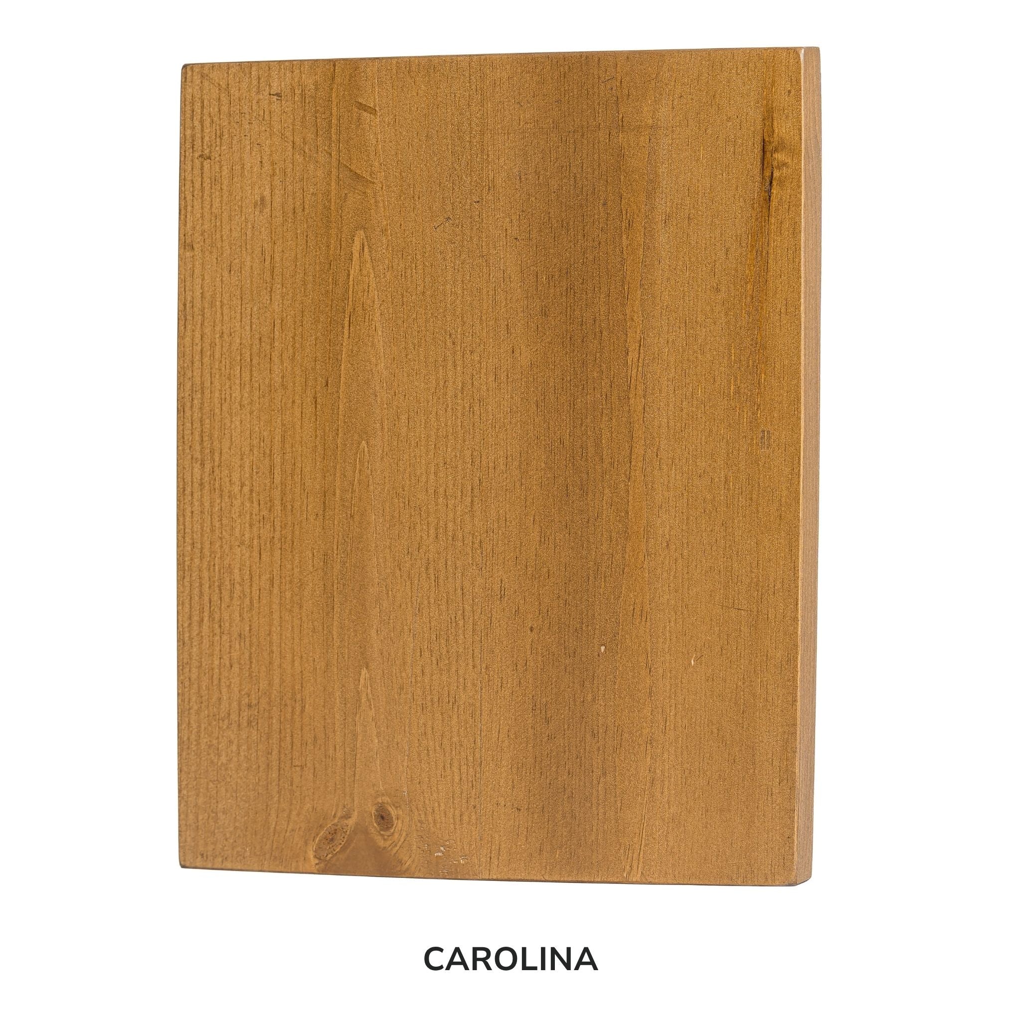 Wooden cutting board labeled 'Carolina' on a white background