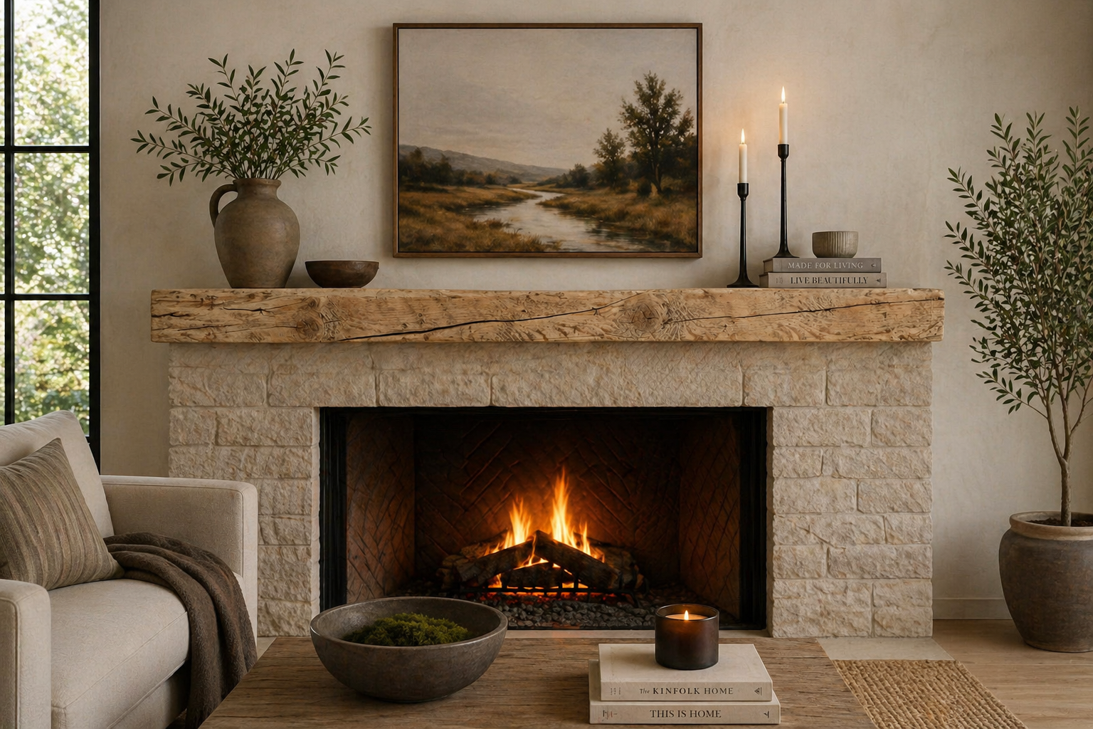 Reclaimed Solid Wood Mantel - 7.75” x 4” x 75” - SM118