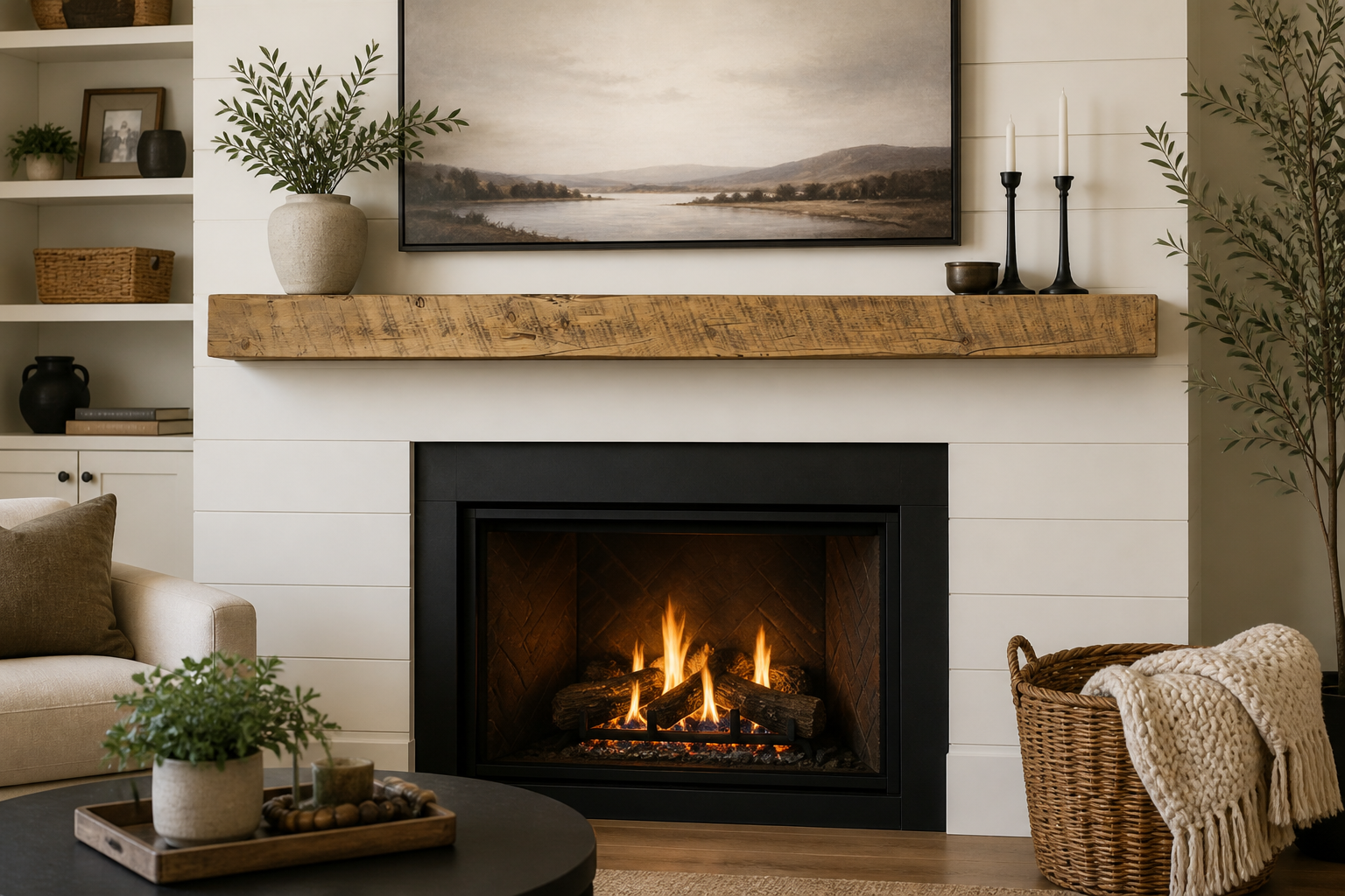 Reclaimed Barnwood Solid Mantel – 9.5” x 4.5” x 96.75” – SM124