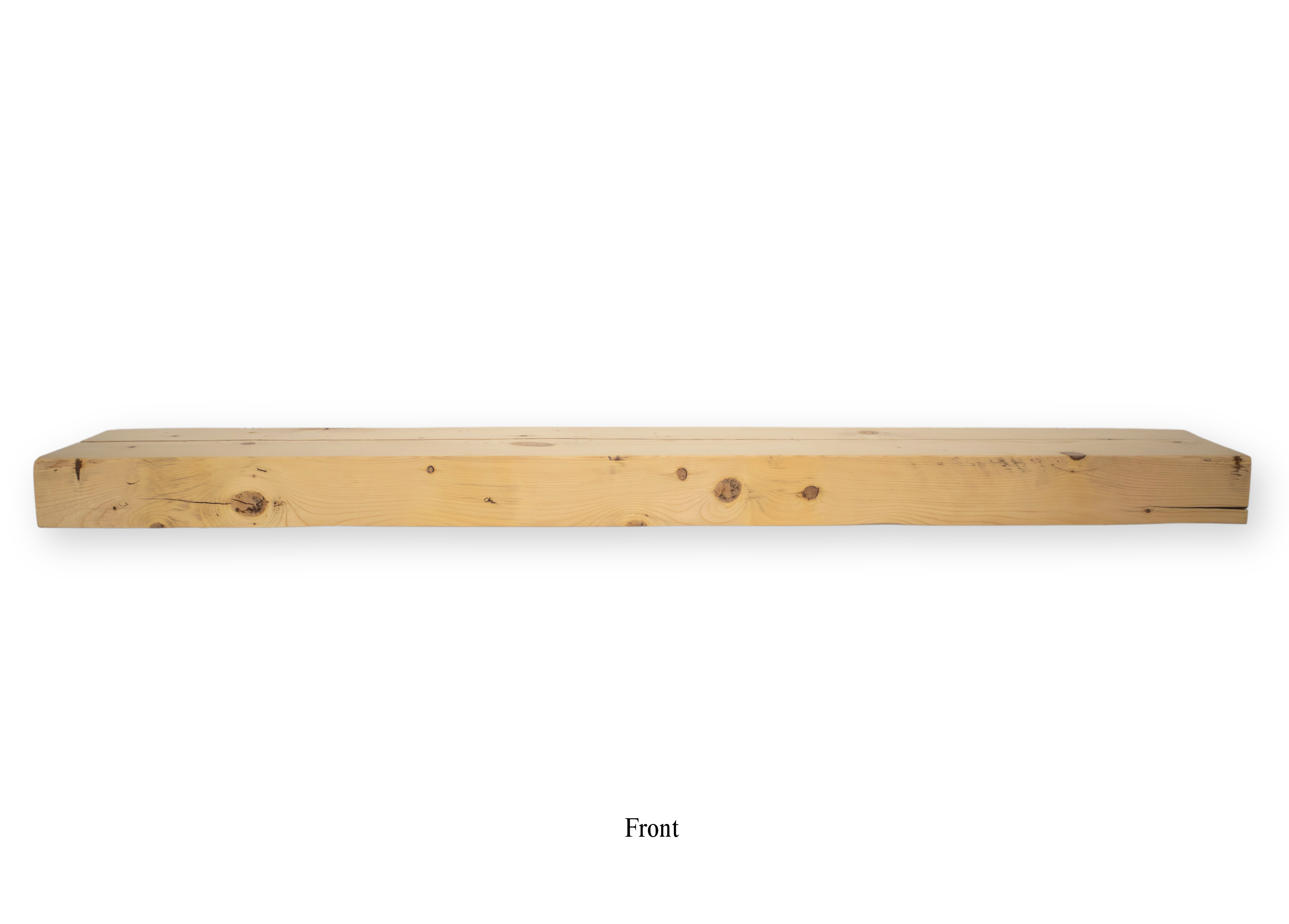 9.5" x 3.75" x 63.75" Solid Mantel