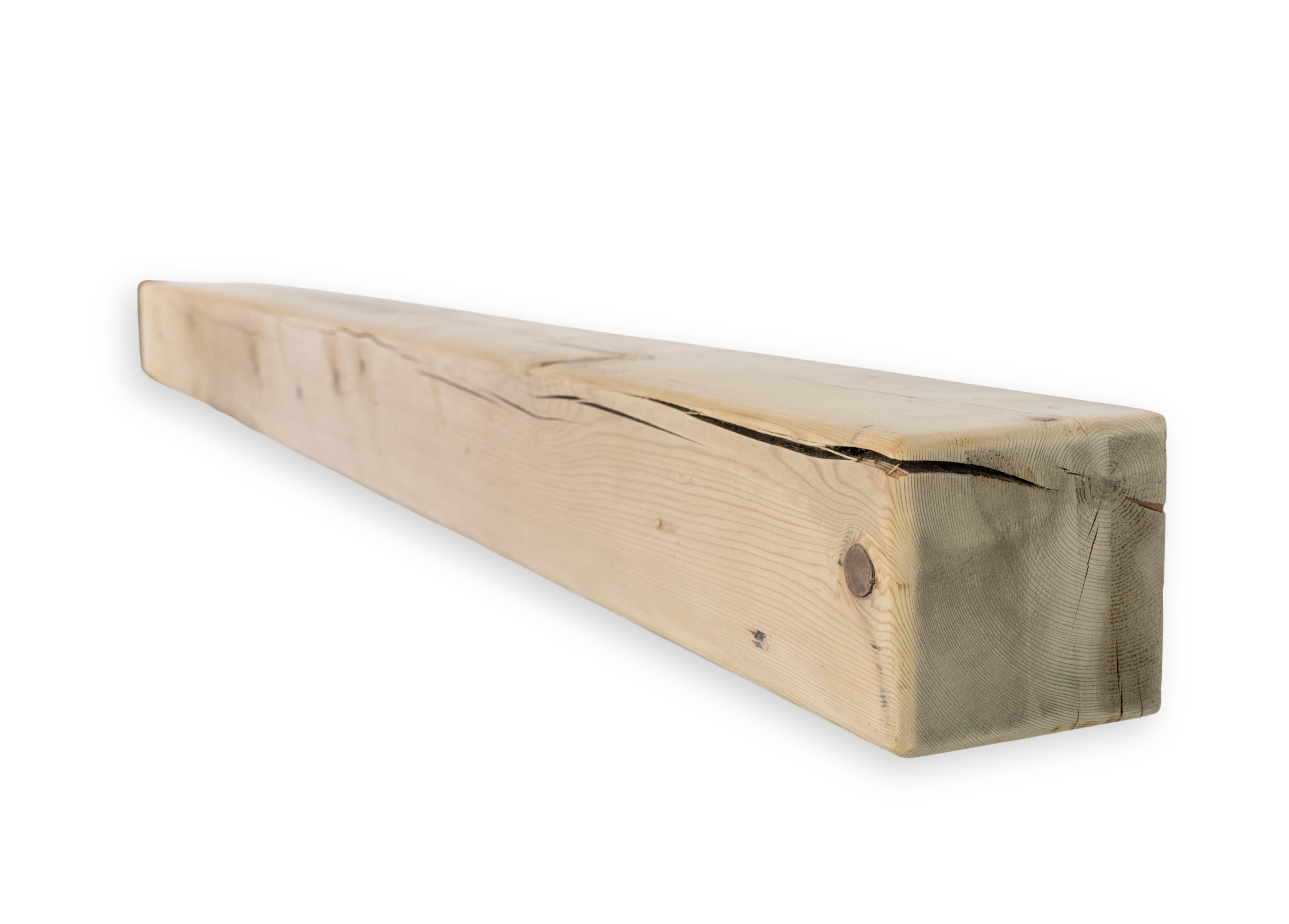 Reclaimed Solid Wood Mantel - 6” x 6” x 85.5”