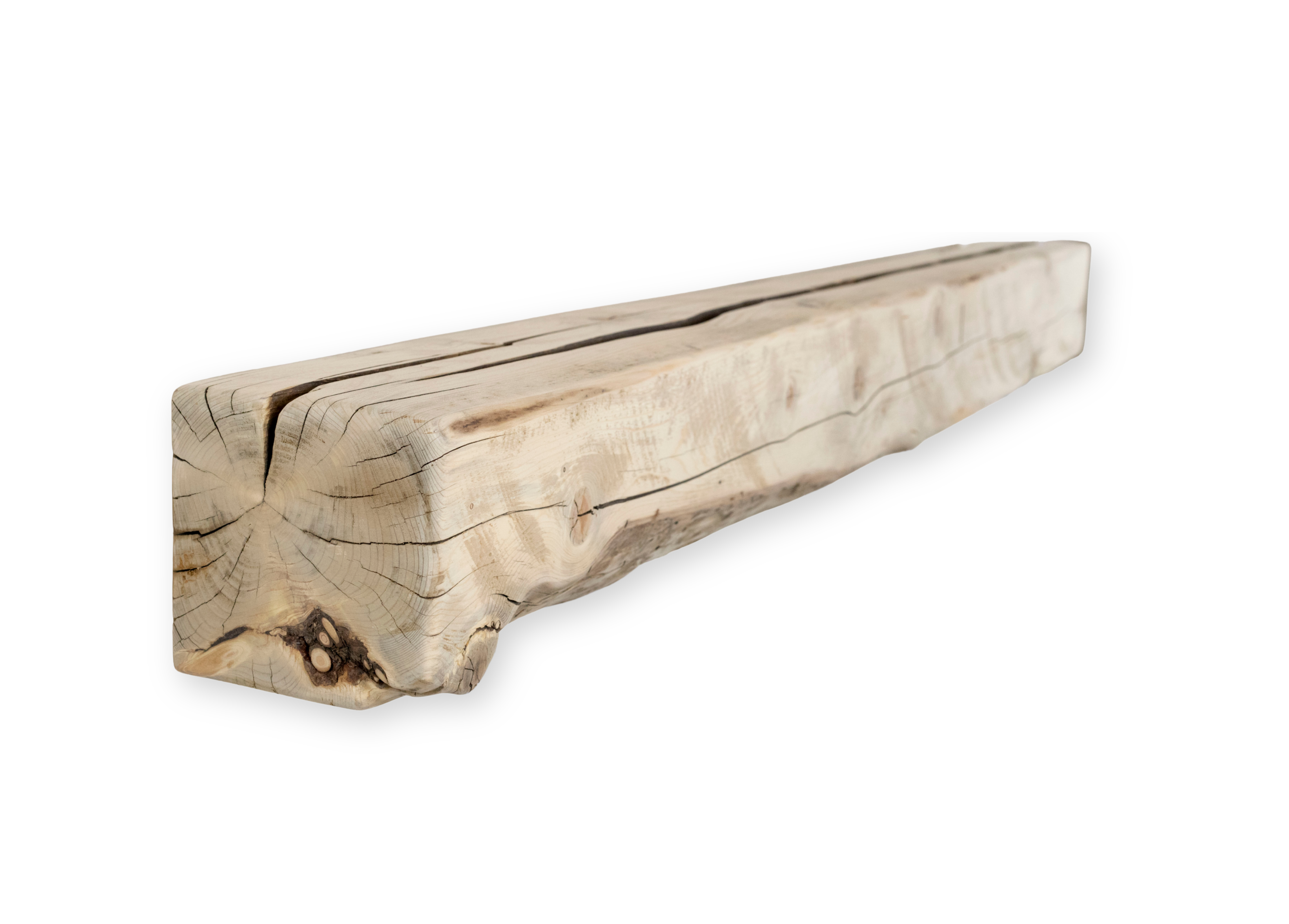 Reclaimed Barnwood Solid Mantel – 6.625” x 6.875” x 76” – SM142
