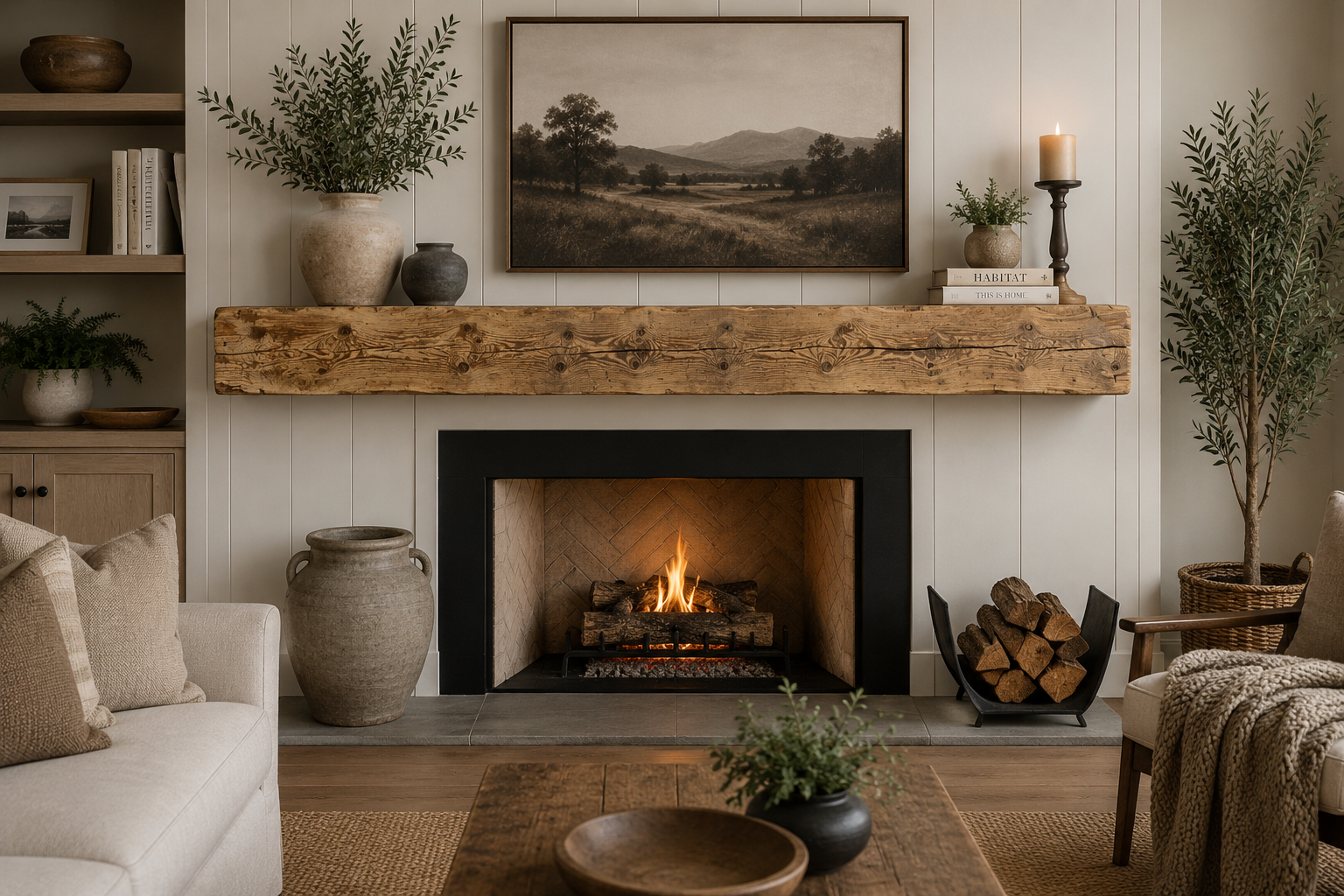 Reclaimed Barnwood Solid Mantel – 9.75” x 9.75” x 100” – SM148