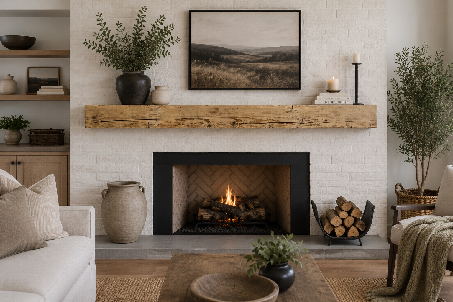 Reclaimed Barnwood Solid Mantel – 10” x 8.5” x 101” – SM149