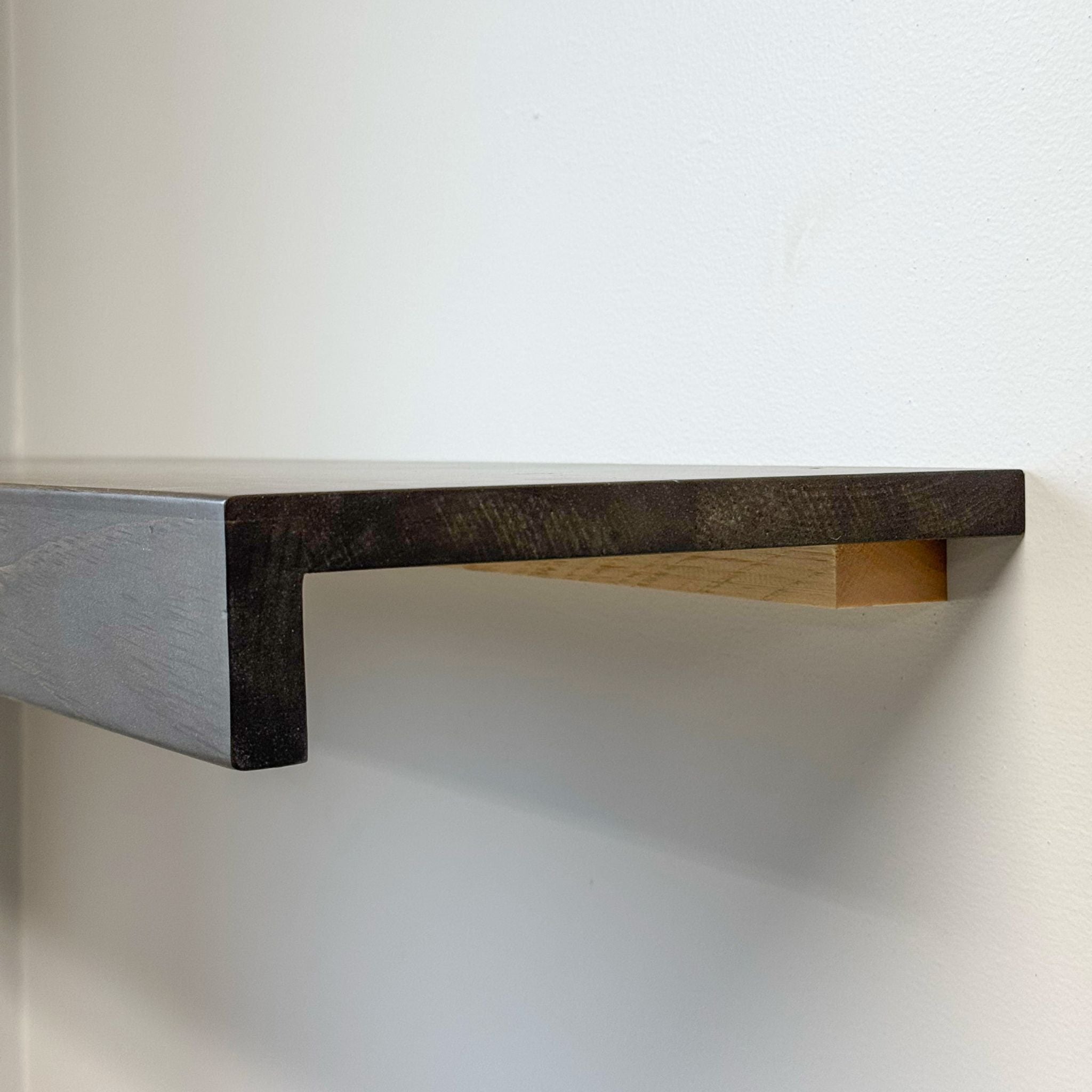 2 1/2" L-Shaped Solid Shelf – Dark Roast