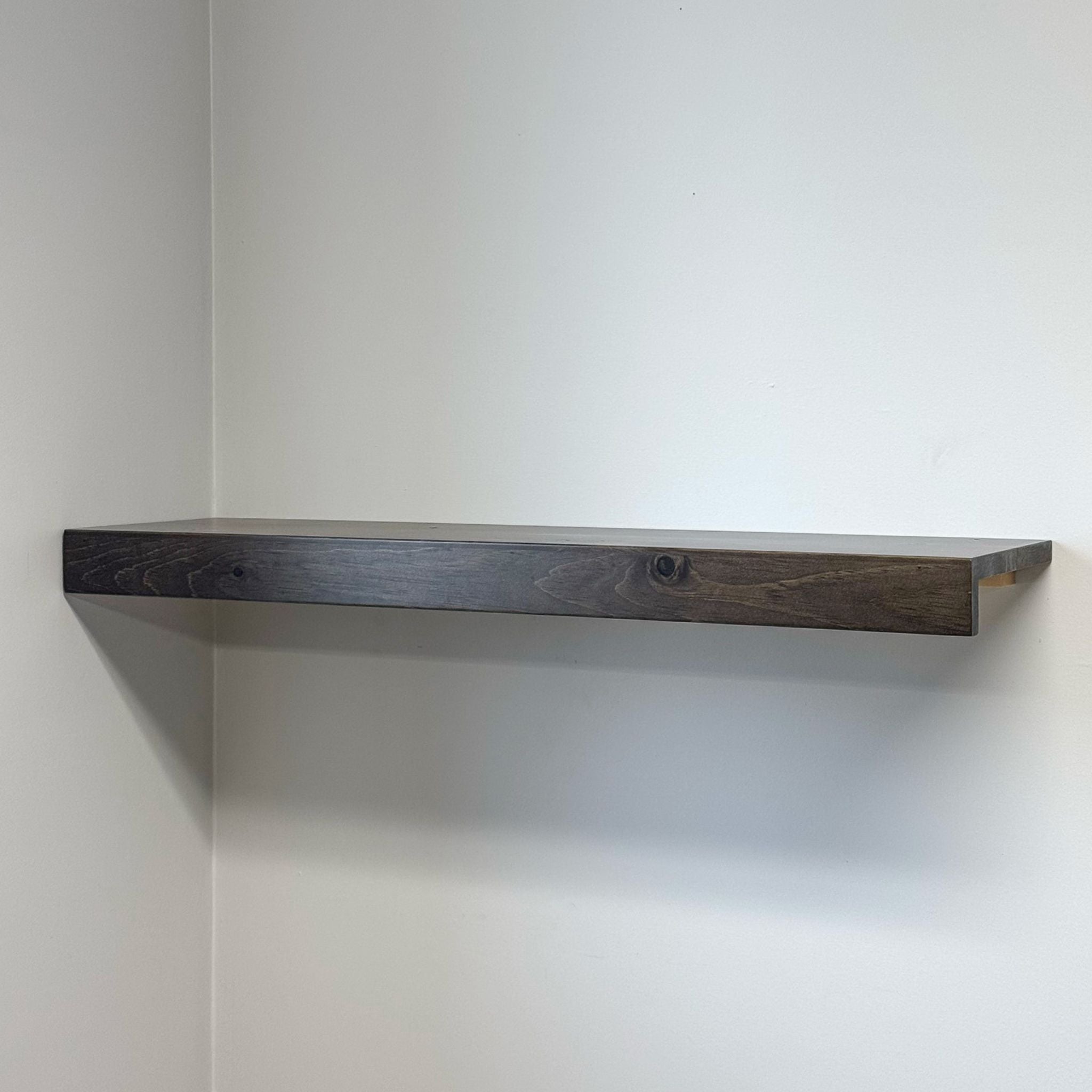 2 1/2" L-Shaped Solid Shelf – Dark Roast