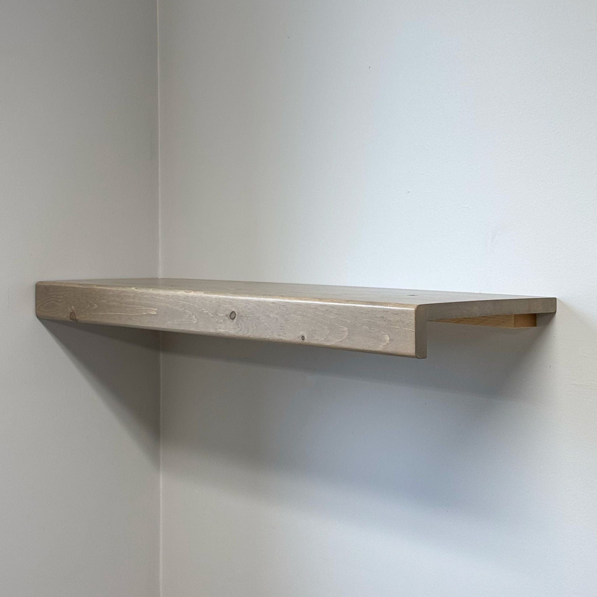 2 1/2" L-Shaped Solid Shelf – River Rock