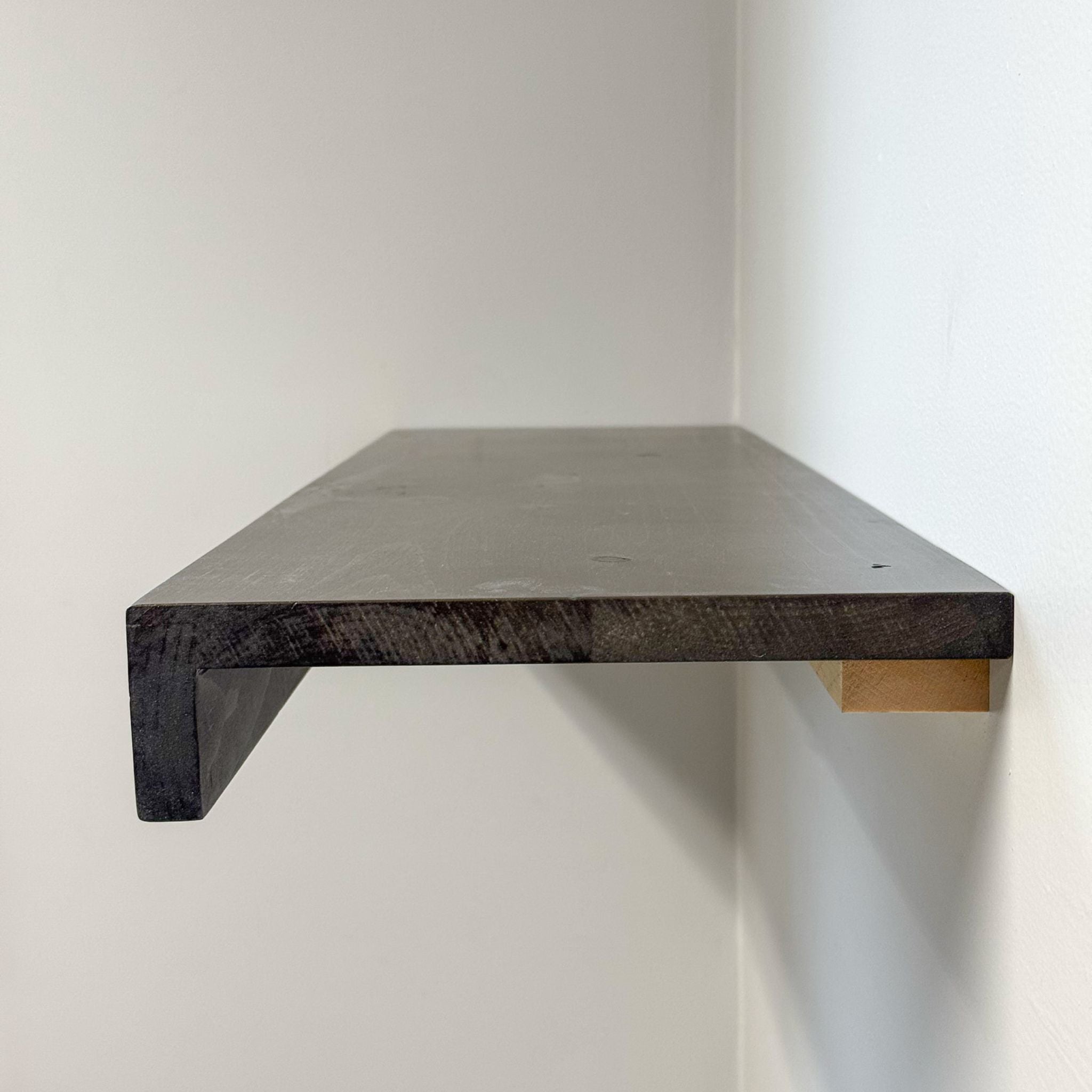 2 1/2" L-Shaped Solid Shelf – Dark Roast