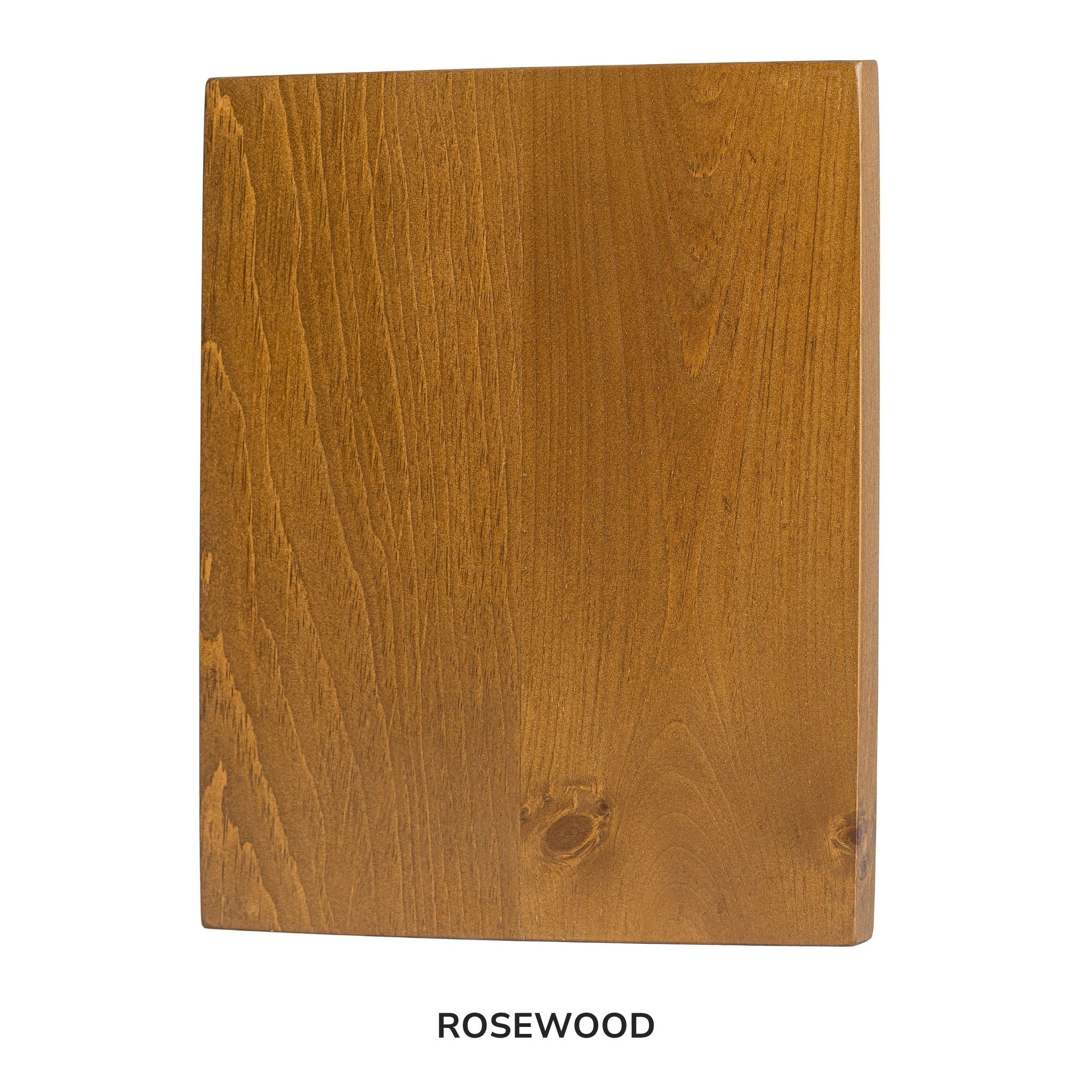 Rosewood cutting board on a white background