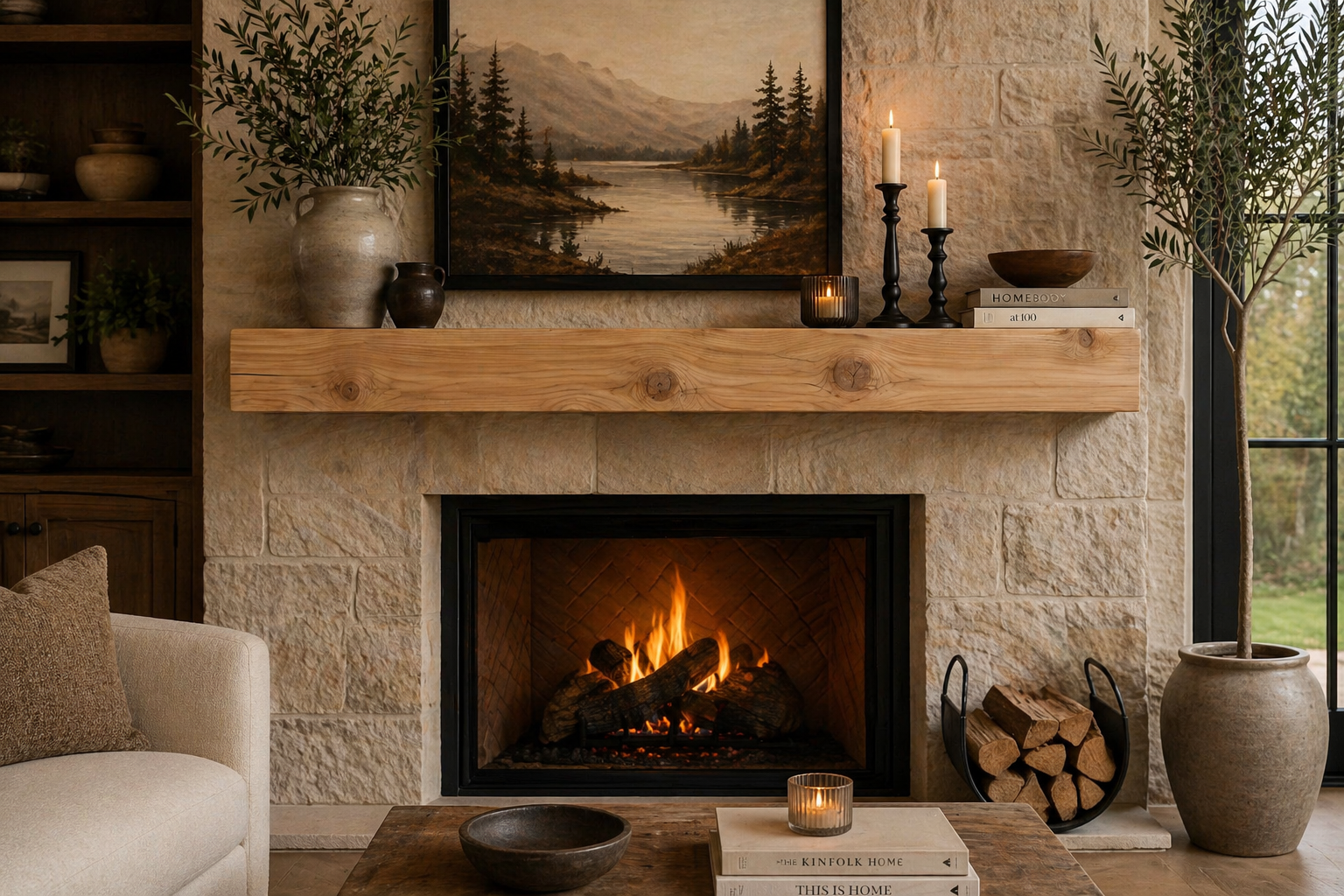 Reclaimed Solid Wood Mantel - 7.75” x 5.75” x 68” - SM116